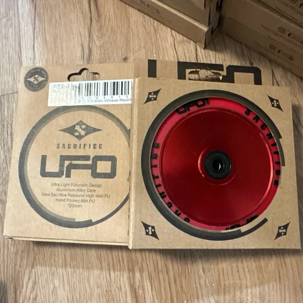 NEW Sacrifice UFO 120mm (2) Wheels for Pro Scooter Red